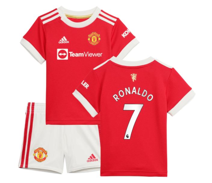 (NIÑO) Conjunto RONALDO MANCHESTER UNITED 2021/2022